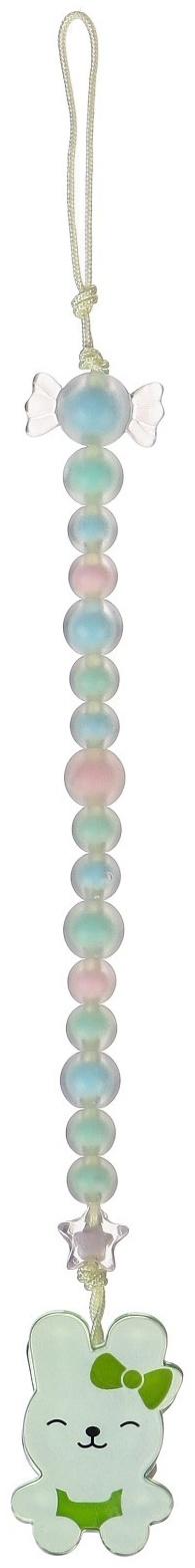 Набор Соска - пустышка с держателем, SL, ОРТД +12 мес., с колпачком «Зайка», зеленый