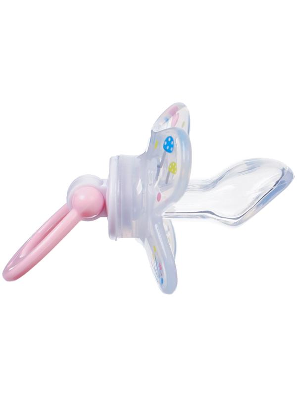 Соска - пустышка, SL, ОРТД +12мес., с колпачком «Зайка», розовый