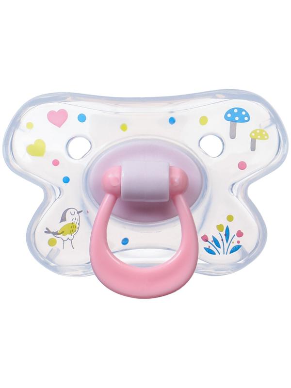 Соска - пустышка, SL, ОРТД +12мес., с колпачком «Зайка», розовый