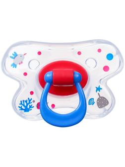 Соска - пустышка, SL, ОРТД +12мес., с колпачком «Зайка», синий