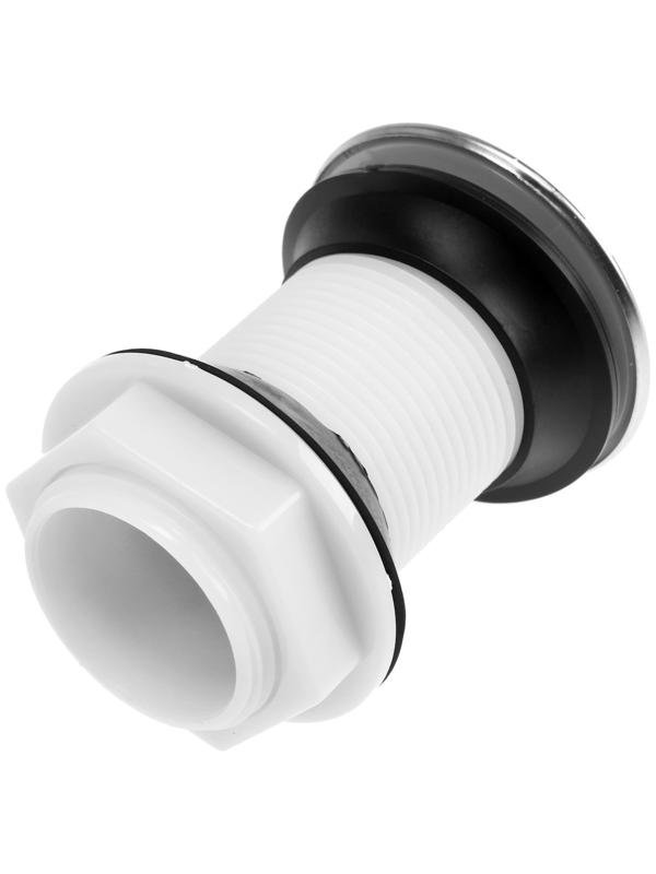 Донный клапан ZEIN B3, корпус пластик, малая кнопка, нержавеющая сталь, без перелива