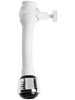 Аэратор ZEIN, 2 режима, белый гибкий шланг на хомуте, универсальный