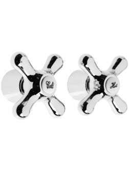 Маховик для смесителя ZEIN Z005, крест, для кран-букс со штоком на 20 шлицов, пластик, хром