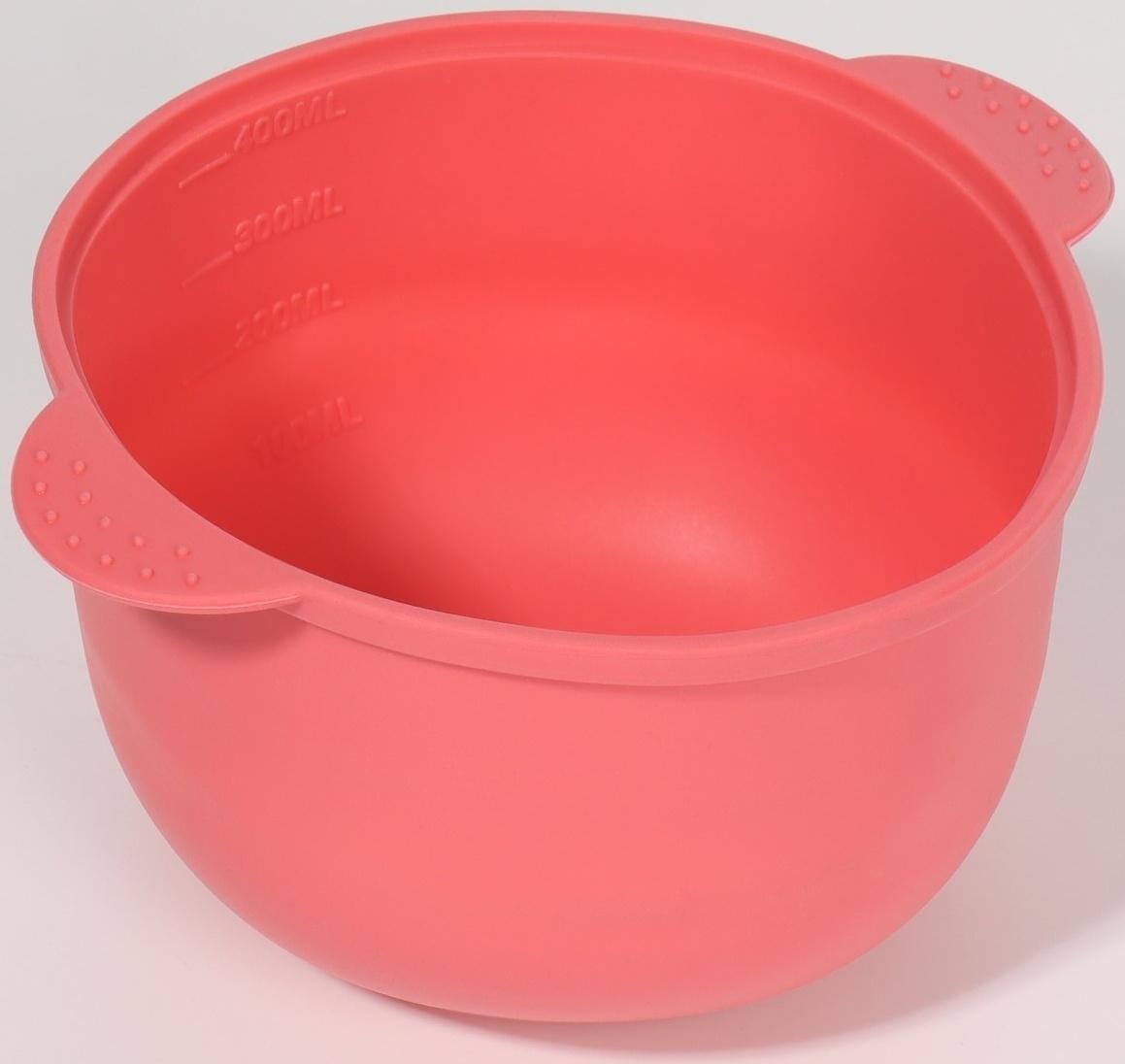 Чаша для воскоплава, d11 × 7 × 14 см, цвет розовый