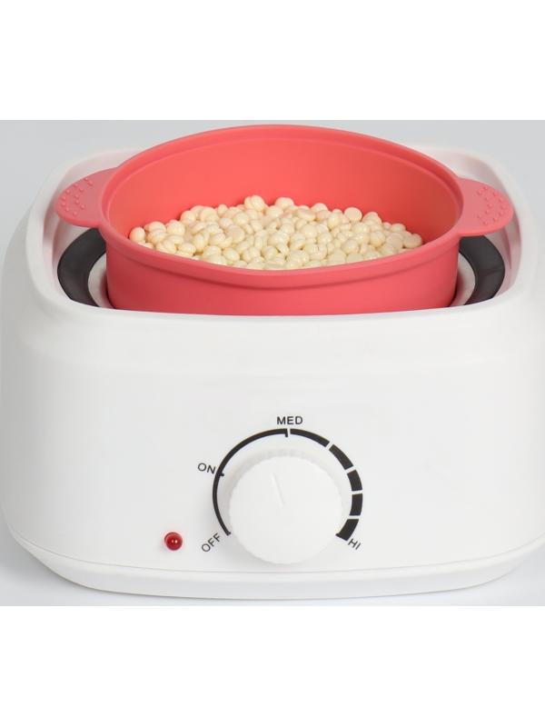 Чаша для воскоплава, d11 × 7 × 14 см, цвет розовый