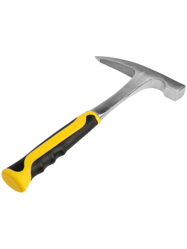 Молоток-кирка ТУНДРА ПРОФИ, цельнокованый, двухкомпонентная рукоятка, заостренный, 600 г