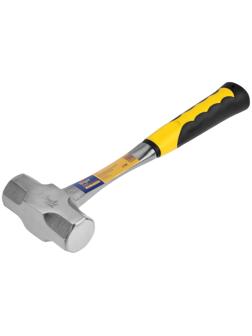 Кувалда ТУНДРА ПРОФИ, цельнокованая, двухкомпонентная рукоятка, 1.5 кг