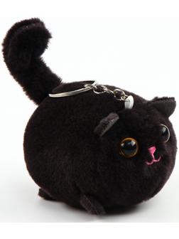 Мягкая игрушка «Кот» на брелоке, 8 см, цвет чёрный