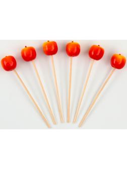 Шпажки «Яблочки», 11 см, набор 6 шт.