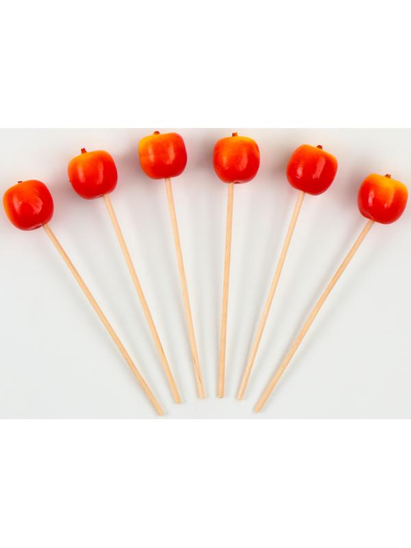 Шпажки «Яблочки», 11 см, набор 6 шт.