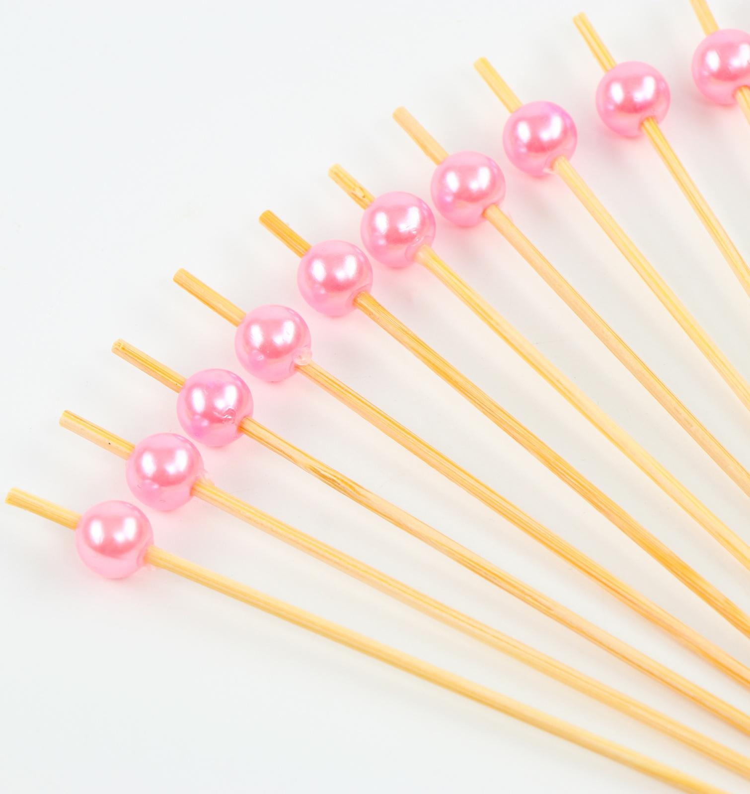 Шпажки для канапе «Жемчужина» набор 24 шт., цвет розовый