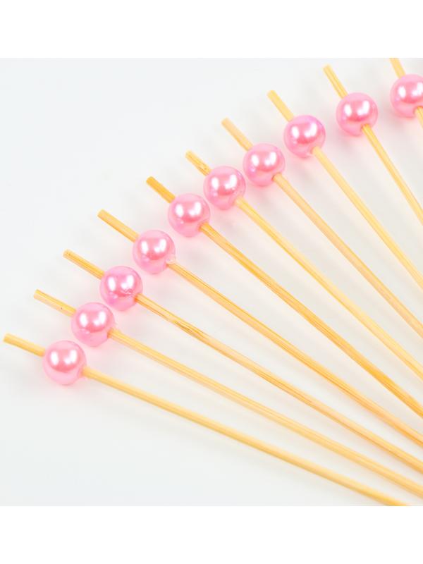 Шпажки для канапе «Жемчужина» набор 24 шт., цвет розовый