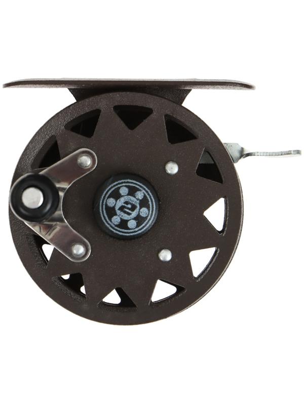 Катушка инерционная, металл, 2 подшипника, диаметр 5.5 см, цвет темно-коричневый, TL55A