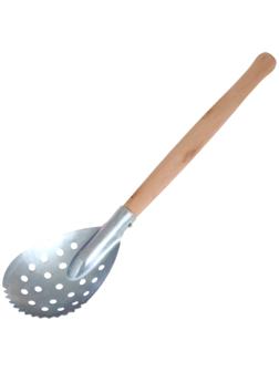 Шабалка 39 см, металлическое основание вытянутое с зубцами, ручка деревянная