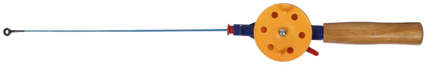 Удочка зимняя, ручка дерево, диаметр катушки 7 см, HFB-3M