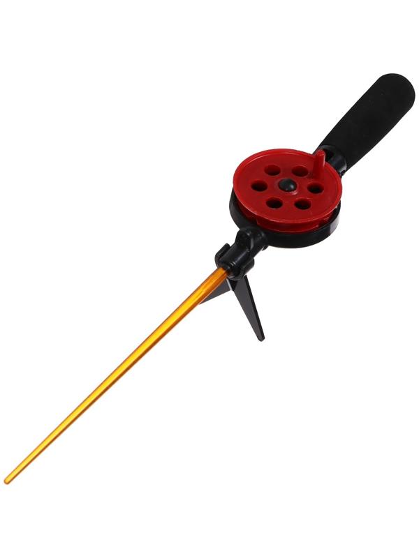 Удочка зимняя, ручка неопрен, диаметр катушки 5.5 см, катушка красная, HFB-8