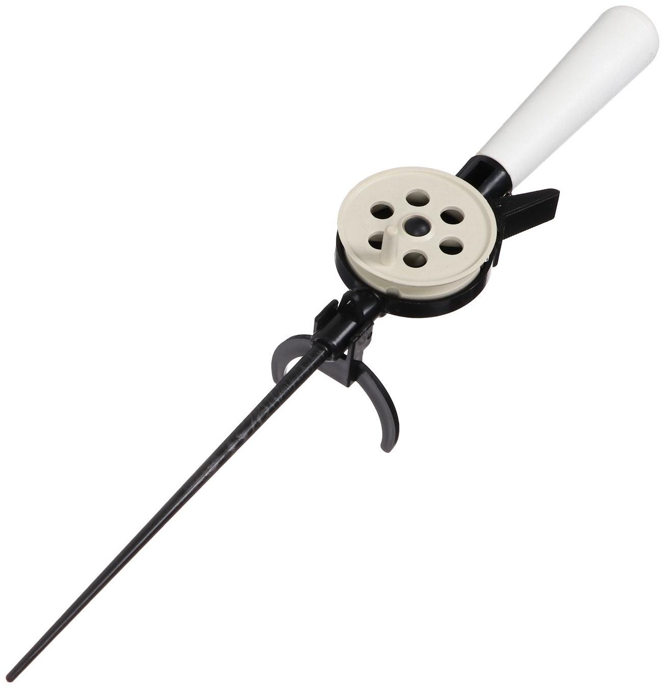 Удочка зимняя, ручка пенопласт длиной 100 мм, диаметр катушки 5.5 см, HFB-5B