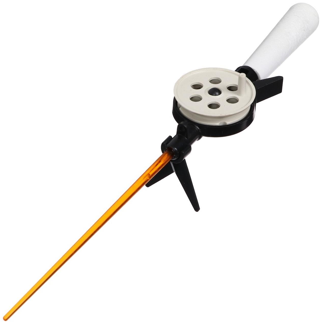 Удочка зимняя, ручка пенопласт длиной 100 мм, диаметр катушки 5.5 см, HFB-8B