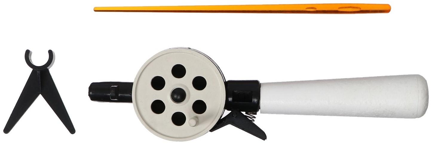 Удочка зимняя, ручка пенопласт длиной 100 мм, диаметр катушки 5.5 см, HFB-8B