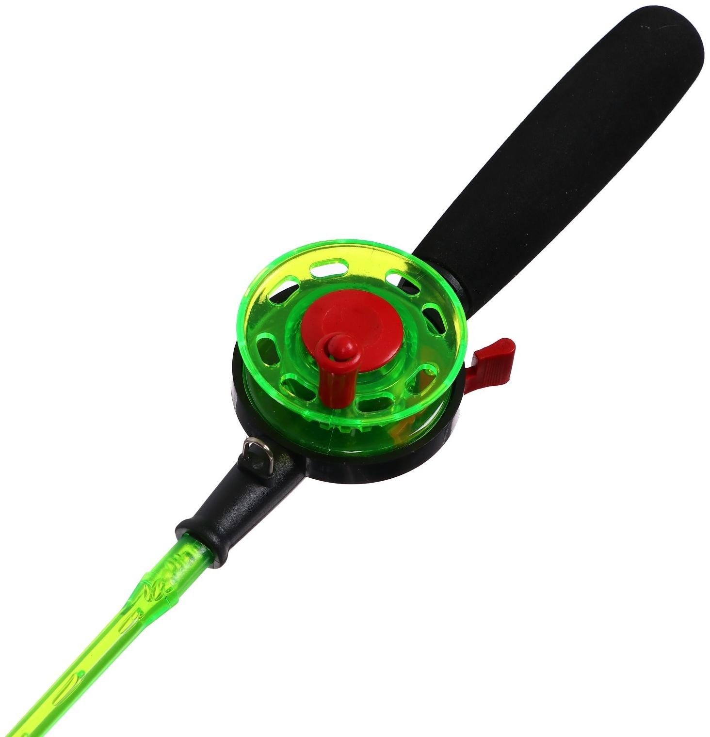 Удочка зимняя составная, ручка неопрен, диаметр катушки 6 см, HFB-13F