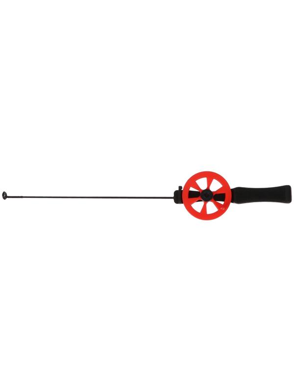 Удочка зимняя, ручка пластик, диаметр катушки 5.5 см, направляющая лески, красная, HFB-15