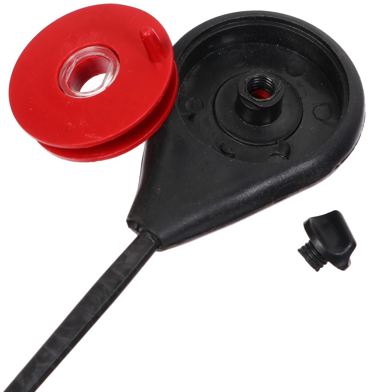 Удочка зимняя балалайка, диаметр катушки 4.5 см, цвет черный красный, HFB-18