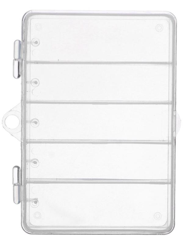 Контейнер под рыболовные принадлежности, маленький, 5 отделений, 11.5х9.5х2 см