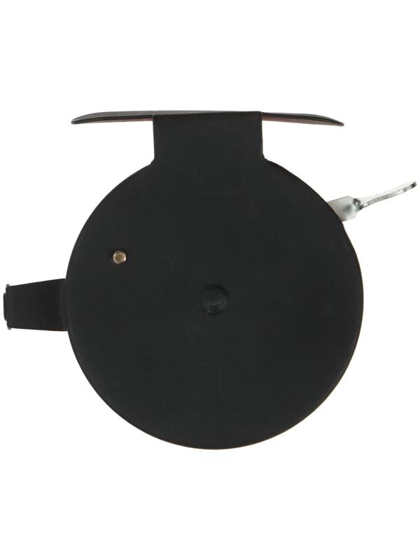 Катушка инерционная, металл пластик, диаметр 6.5 см направляющая лески, черно-красный, 801D