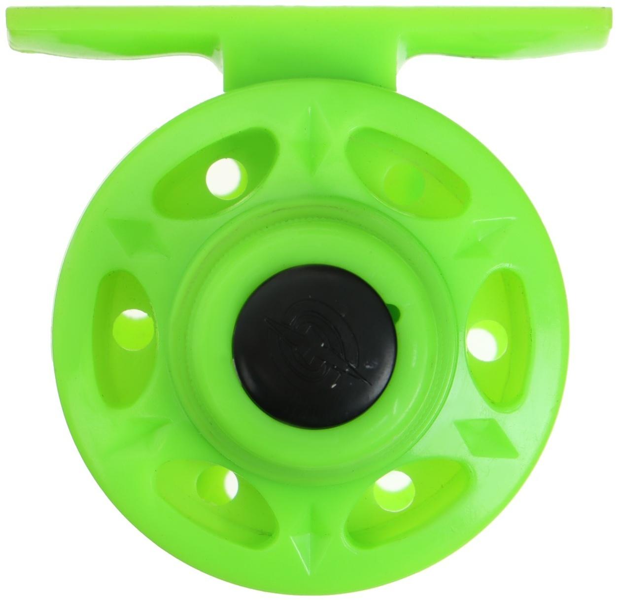 Катушка инерционная, пластик, диаметр 5 см, цвет салатовый, 108