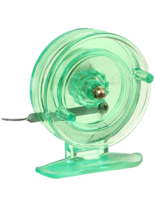 Катушка инерционная, пластик, диаметр 6.5 см, цвет салатовый, 808S