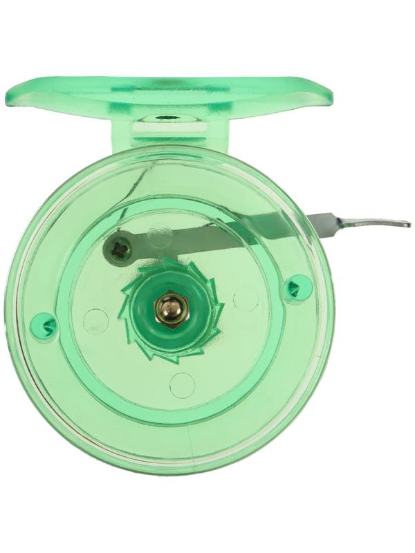 Катушка инерционная, пластик, диаметр 6.5 см, цвет салатовый, 808S