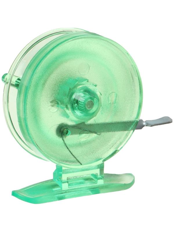 Катушка инерционная, пластик, диаметр 6.5 см, цвет салатовый, 808S