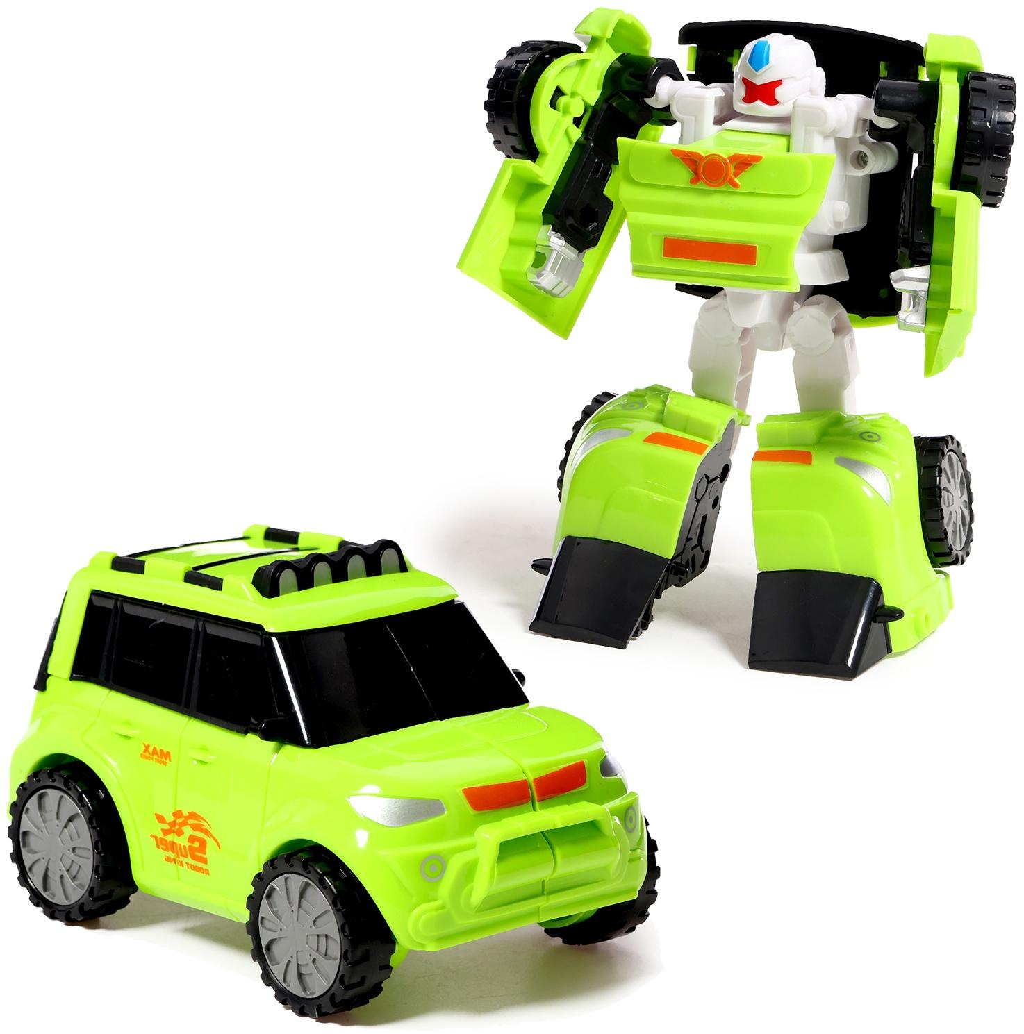 Набор роботов «Автоботы», 2 штуки, цвет зелёный, белый
