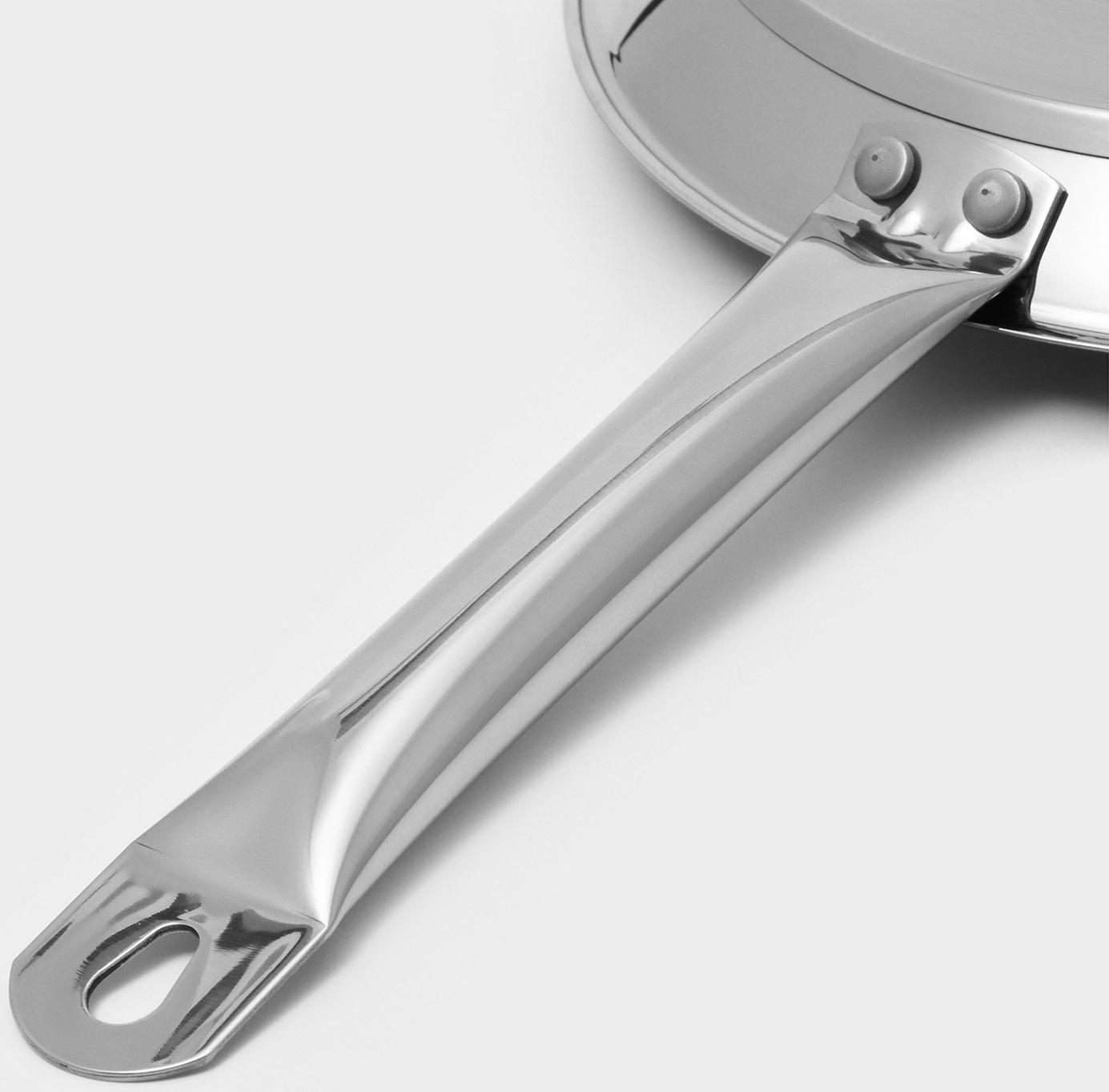 Сковорода блинная «Общепит», d=26 см, толщина корпуса 0,6 мм, индукционное дно ТРС 3,5 мм, покрытие Xylan