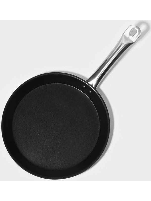 Сковорода блинная «Общепит», d=26 см, толщина корпуса 0,6 мм, индукционное дно ТРС 3,5 мм, покрытие Xylan