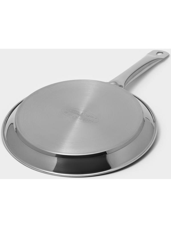 Сковорода блинная «Общепит», d=26 см, толщина корпуса 0,6 мм, индукционное дно ТРС 3,5 мм, покрытие Xylan