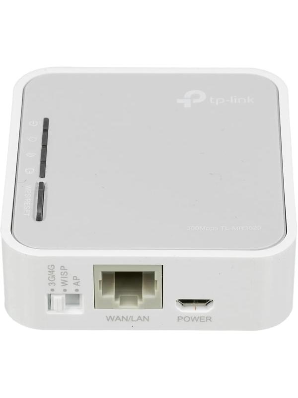 Wi-Fi роутер TP-Link TL-MR3020, 300 Мбит/с, 1 порт 100 Мбит/с, белый