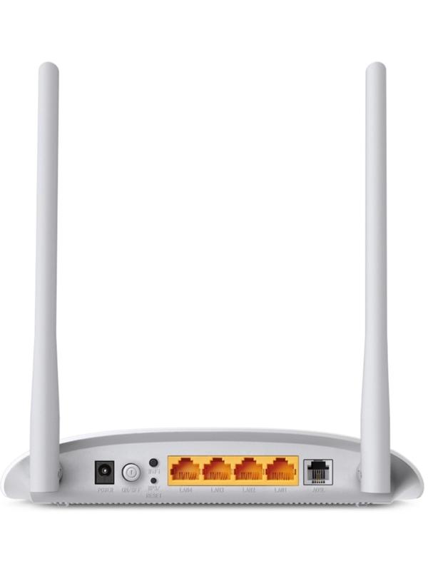 Wi-Fi роутер TP-Link TD-W8961N, 300 Мбит/с, 4 порта 100 Мбит/с, белый