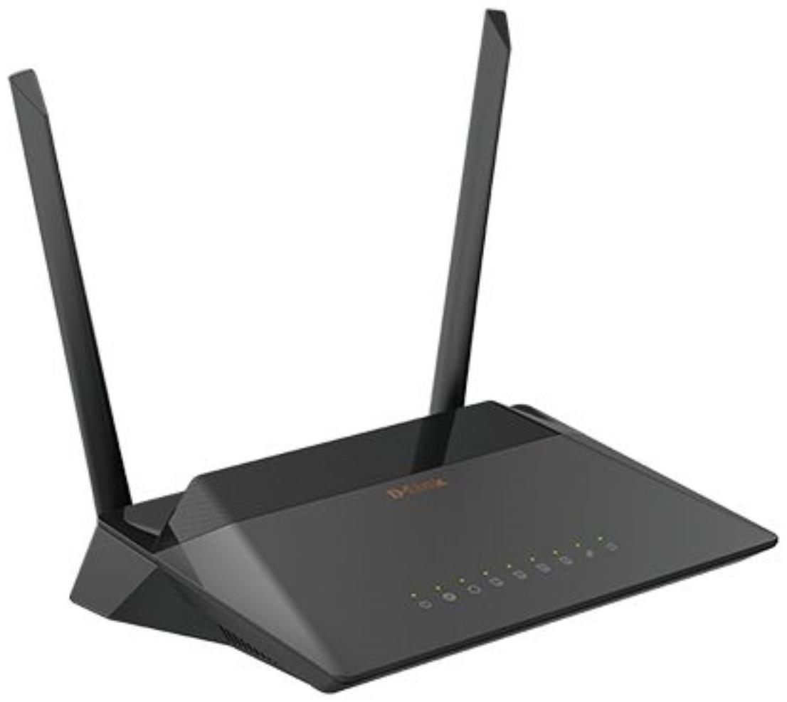 Wi-Fi роутер D-Link DSL-224/R1A, 300 Мбит/с, 4 порта 100 Мбит/с, чёрный