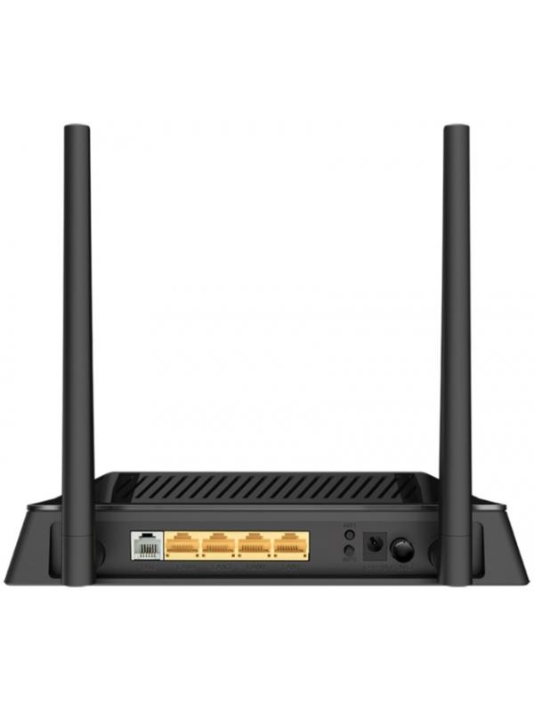 Wi-Fi роутер D-Link DSL-224/R1A, 300 Мбит/с, 4 порта 100 Мбит/с, чёрный