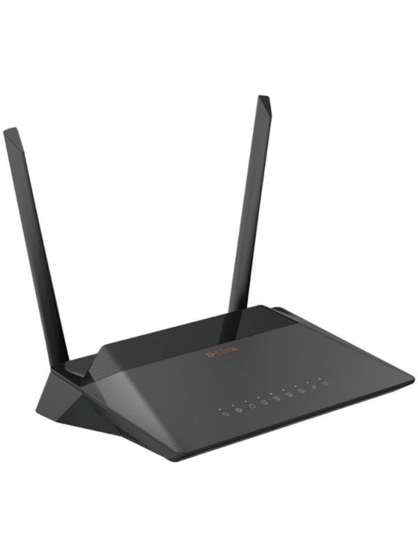 Wi-Fi роутер D-Link DSL-224/R1A, 300 Мбит/с, 4 порта 100 Мбит/с, чёрный
