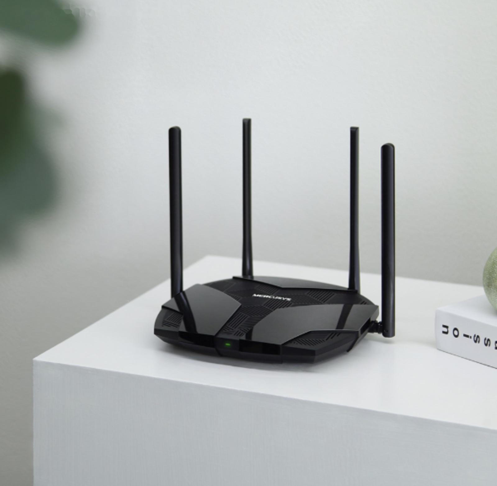 Wi-Fi роутер Mercusys MR80X, 2976 Мбит/с, 3 порта 1000 Мбит/с, чёрный