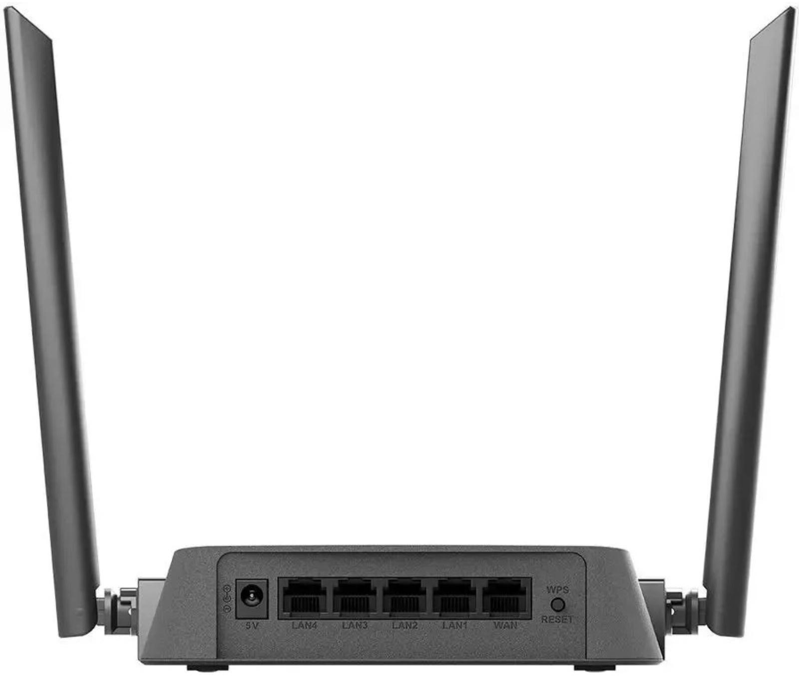 Wi-Fi роутер D-Link DIR-615/Z1A, 300 Мбит/с, 4 порта 100 Мбит/с, чёрный