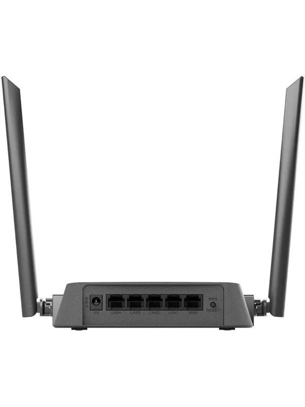 Wi-Fi роутер D-Link DIR-615/Z1A, 300 Мбит/с, 4 порта 100 Мбит/с, чёрный
