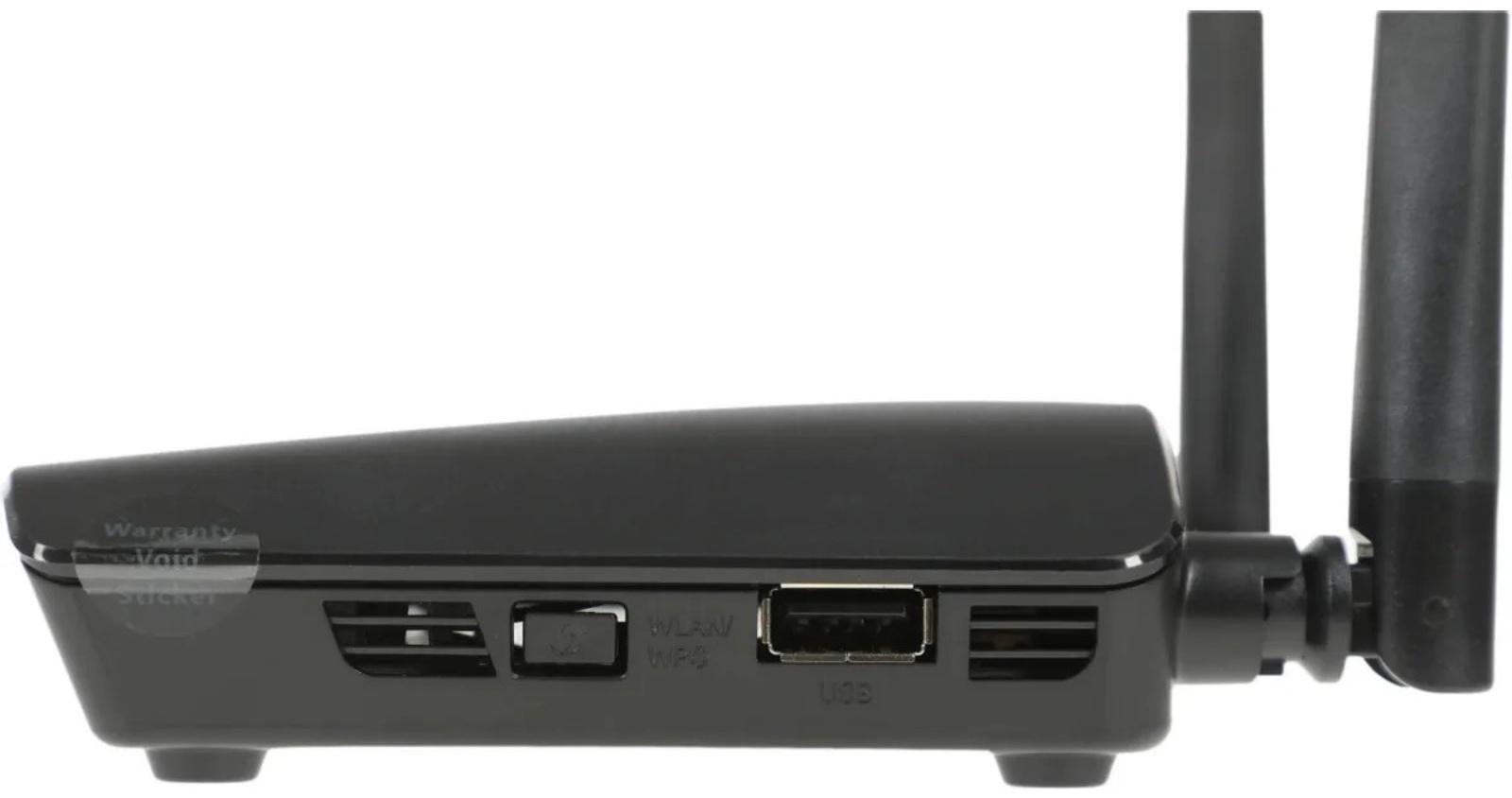 Wi-Fi роутер D-Link DIR-620S/RU/B1A, 300 Мбит/с, 4 порта 100 Мбит/с, чёрный