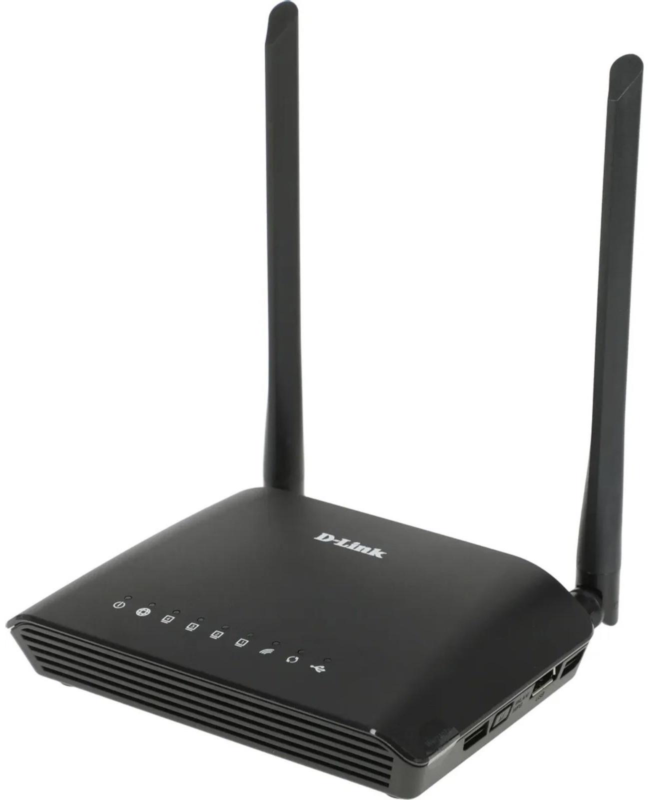 Wi-Fi роутер D-Link DIR-620S/RU/B1A, 300 Мбит/с, 4 порта 100 Мбит/с, чёрный