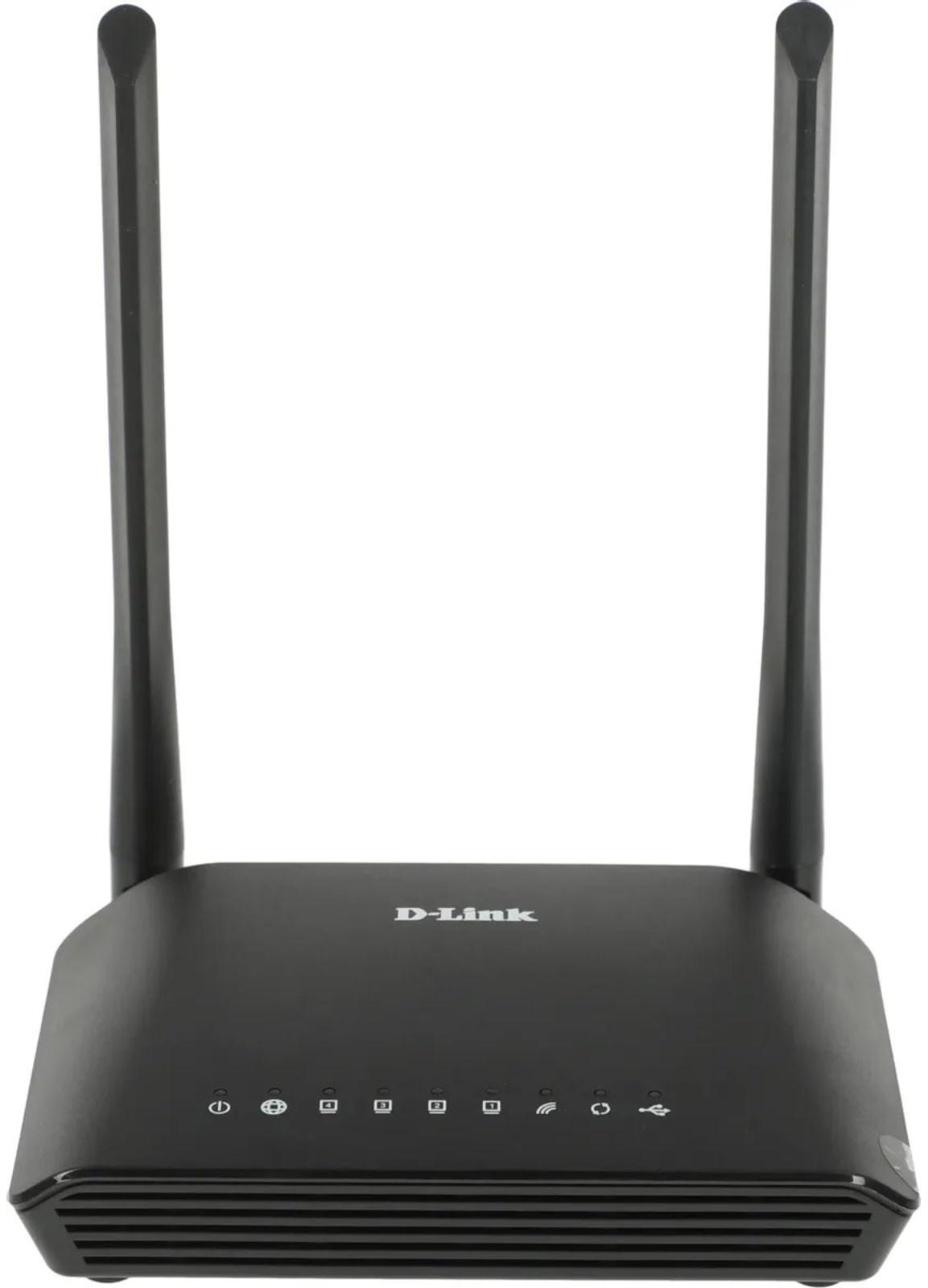 Wi-Fi роутер D-Link DIR-620S/RU/B1A, 300 Мбит/с, 4 порта 100 Мбит/с, чёрный