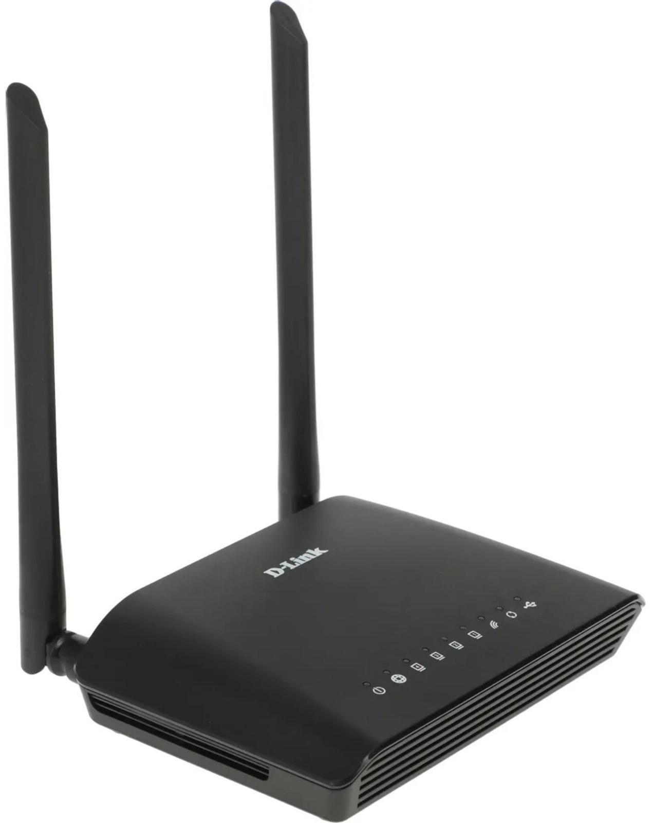 Wi-Fi роутер D-Link DIR-620S/RU/B1A, 300 Мбит/с, 4 порта 100 Мбит/с, чёрный