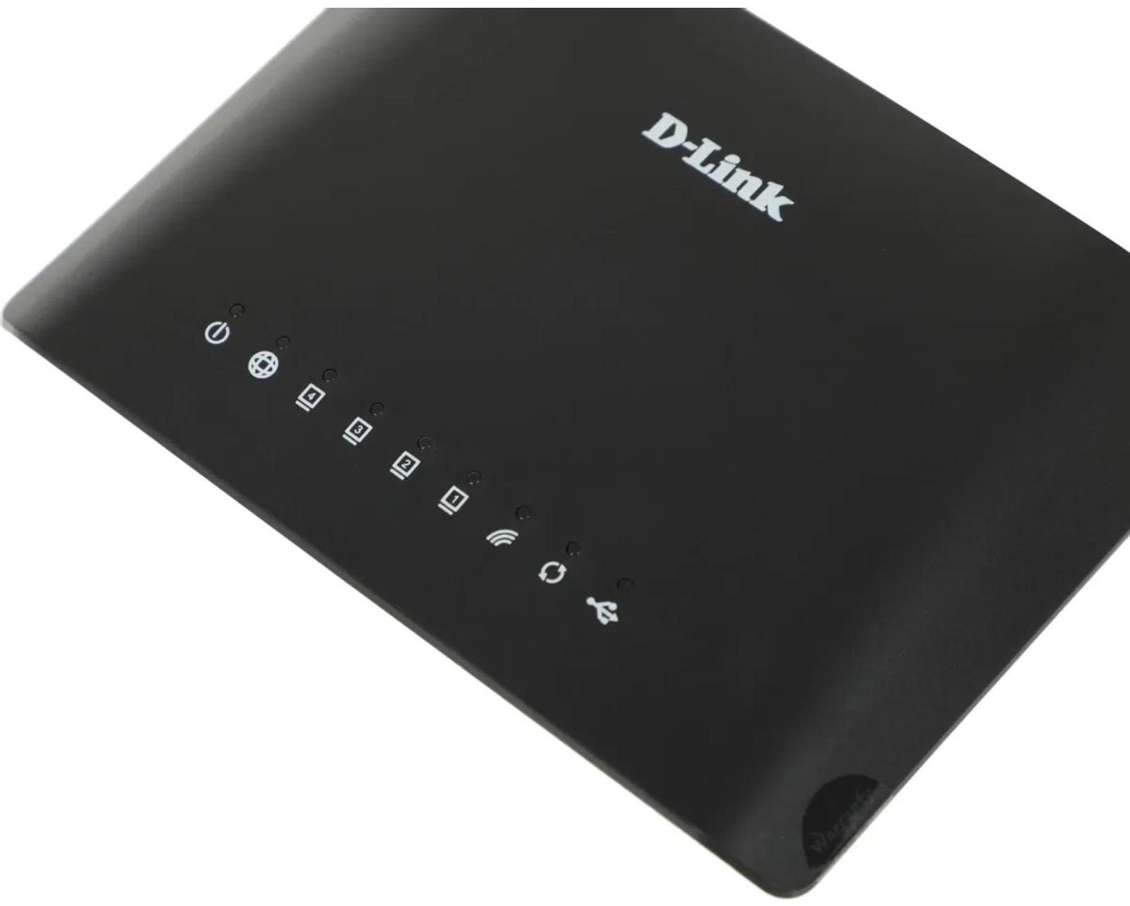 Wi-Fi роутер D-Link DIR-620S/RU/B1A, 300 Мбит/с, 4 порта 100 Мбит/с, чёрный