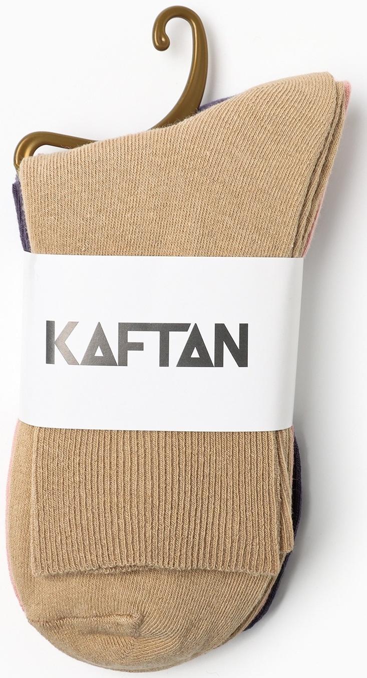 Набор женских носков KAFTAN Base 3 пары, р. 36-39 (23-25 см) сиренев/розов/беж